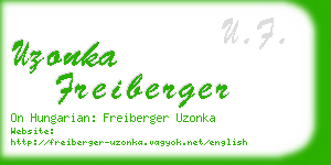 uzonka freiberger business card